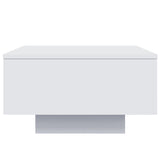 Coffee Table with LED Lights White 55x55x31 cm