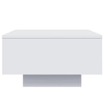 Coffee Table with LED Lights White 55x55x31 cm