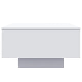 Coffee Table with LED Lights White 55x55x31 cm