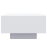Coffee Table with LED Lights White 55x55x31 cm - Low Angle