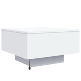 Coffee Table with LED Lights White 55x55x31 cm - Extra Image