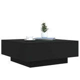 Coffee Table Black 80x80x31 cm Engineered Wood - Top-Down View