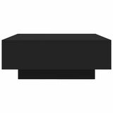 Coffee Table Black 80x80x31 cm Engineered Wood - 45-Degree Angle