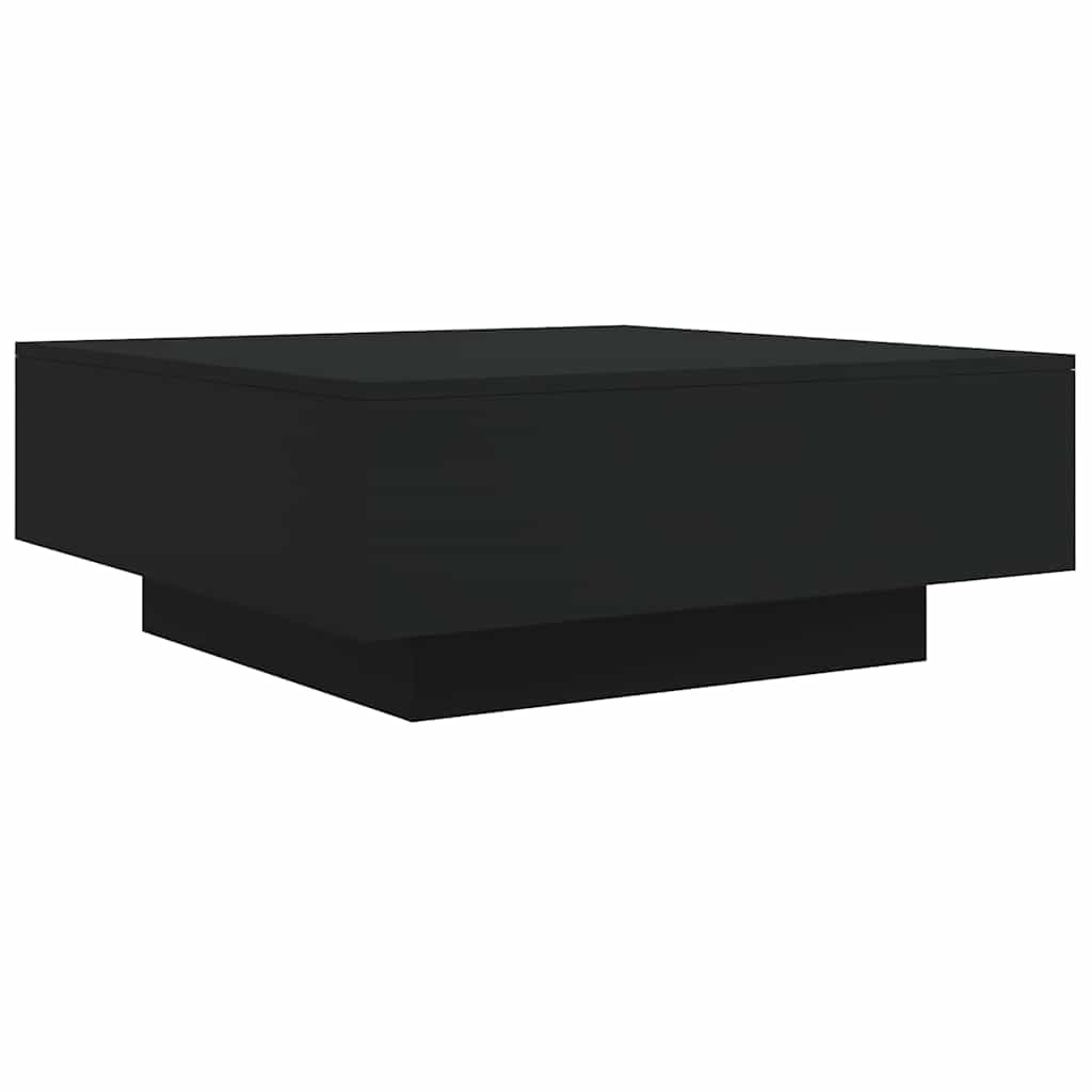Coffee Table Black 80x80x31 cm Engineered Wood