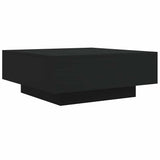 Coffee Table Black 80x80x31 cm Engineered Wood - Close-Up Angle