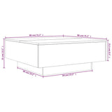 Coffee Table Black 80x80x31 cm Engineered Wood
