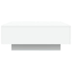 Coffee Table with LED Lights White 80x80x31 cm