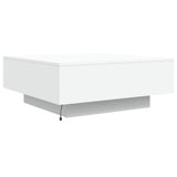 Coffee Table with LED Lights White 80x80x31 cm - Extra Image