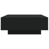 Coffee Table with LED Lights Black 80x80x31 cm - Close-Up Angle