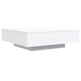 Coffee Table White 100x100x31 cm Engineered Wood - Front View