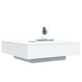 Coffee Table White 100x100x31 cm Engineered Wood - Top-Down View