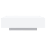 Coffee Table White 100x100x31 cm Engineered Wood - 45-Degree Angle