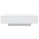 Coffee Table White 100x100x31 cm Engineered Wood - Rear View