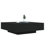 Coffee Table Black 100x100x31 cm Engineered Wood - Top-Down View