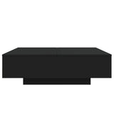 Coffee Table Black 100x100x31 cm Engineered Wood - 45-Degree Angle