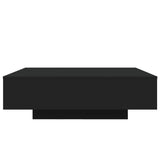 Coffee Table Black 100x100x31 cm Engineered Wood - Rear View