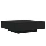Coffee Table Black 100x100x31 cm Engineered Wood - Close-Up Angle