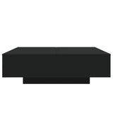 Coffee Table with LED Lights Black 100x100x31 cm - Close-Up Angle