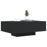 Coffee Table with LED Lights Black 85x55x31 cm - 45-Degree Angle