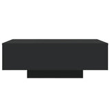 Coffee Table with LED Lights Black 85x55x31 cm