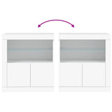 Sideboard with LED Lights White 60.5x37x67 cm - Extra Image