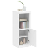 Sideboard with LED Lights White 41x37x100 cm - 45-Degree Angle