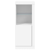Sideboard with LED Lights White 41x37x100 cm - Rear View