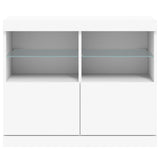 Sideboard with LED Lights White 81x37x67 cm - Rear View