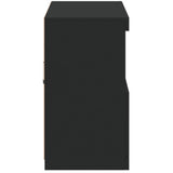 Sideboard with LED Lights Black 81x37x67 cm - Low Angle
