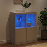 Sideboard with LED Lights White 81x37x100 cm - Top-Down View