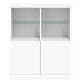 Sideboard with LED Lights White 81x37x100 cm
