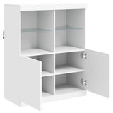 Sideboard with LED Lights White 81x37x100 cm