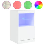 Sideboard with LED Lights White 41x37x67 cm - Front View