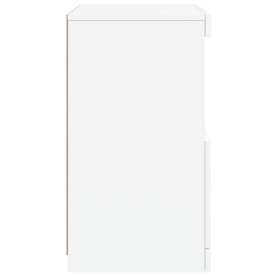 Sideboard with LED Lights White 41x37x67 cm
