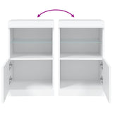 Sideboard with LED Lights White 41x37x67 cm