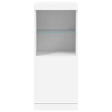 Sideboard with LED Lights White 41x37x100 cm - 45-Degree Angle