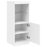 Sideboard with LED Lights White 41x37x100 cm - Rear View