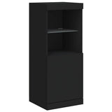 Sideboard with LED Lights Black 41x37x100 cm - Top-Down View