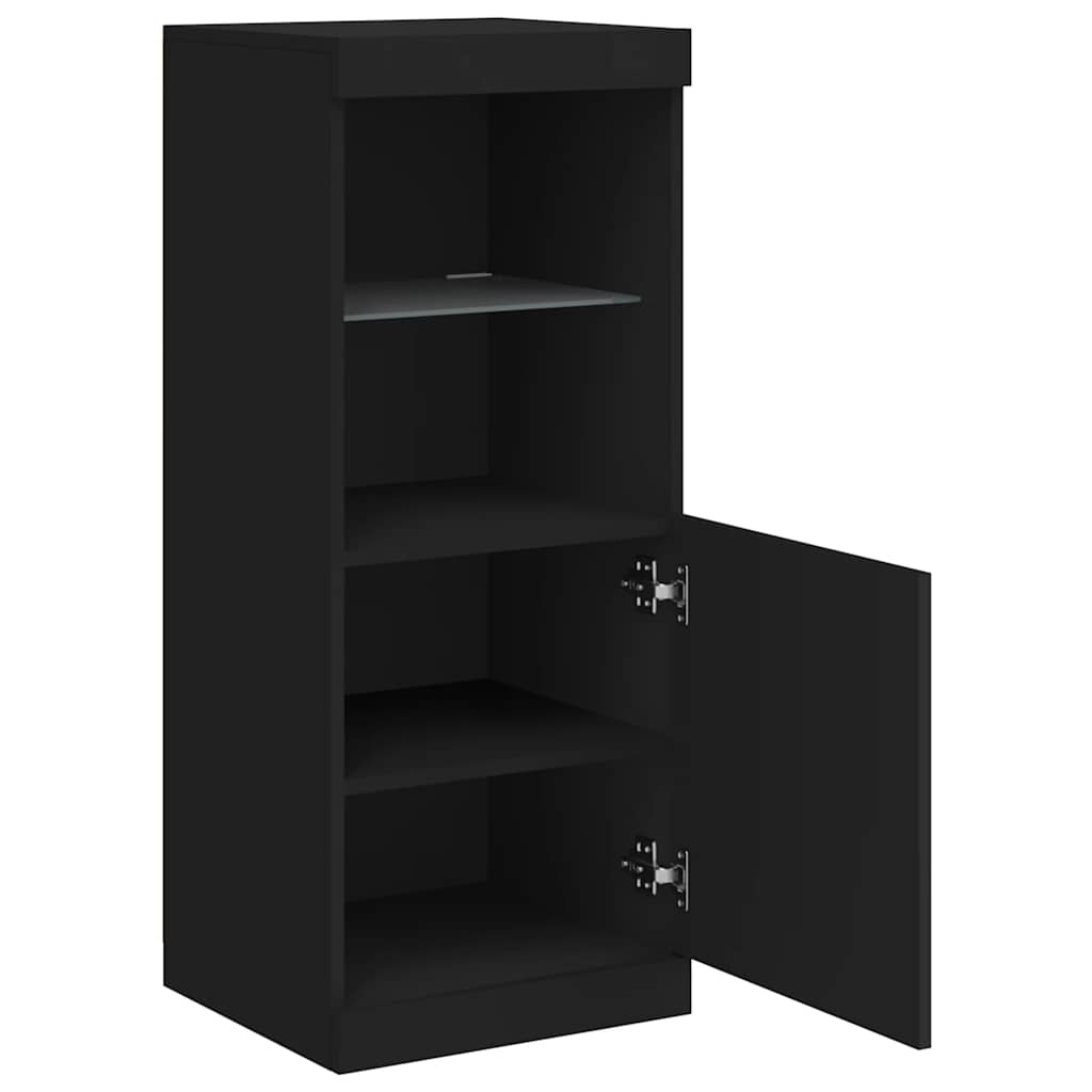 Sideboard with LED Lights Black 41x37x100 cm