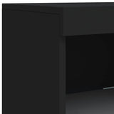 Sideboard with LED Lights Black 41x37x100 cm