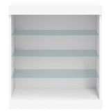 Sideboard with LED Lights White 60.5x37x67 cm - Rear View