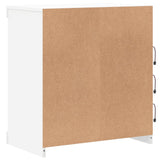 Sideboard with LED Lights White 60.5x37x67 cm - Low Angle