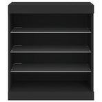 Sideboard with LED Lights Black 60.5x37x67 cm