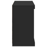Sideboard with LED Lights Black 81x37x67 cm - Close-Up Angle