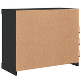 Sideboard with LED Lights Black 81x37x67 cm - Low Angle
