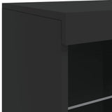 Sideboard with LED Lights Black 81x37x67 cm - Extra Image