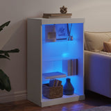 Sideboard with LED Lights White 60.5x37x100 cm - Top-Down View