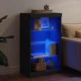 Sideboard with LED Lights Black 60.5x37x100 cm - Top-Down View