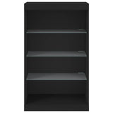 Sideboard with LED Lights Black 60.5x37x100 cm