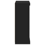 Sideboard with LED Lights Black 60.5x37x100 cm - Close-Up Angle